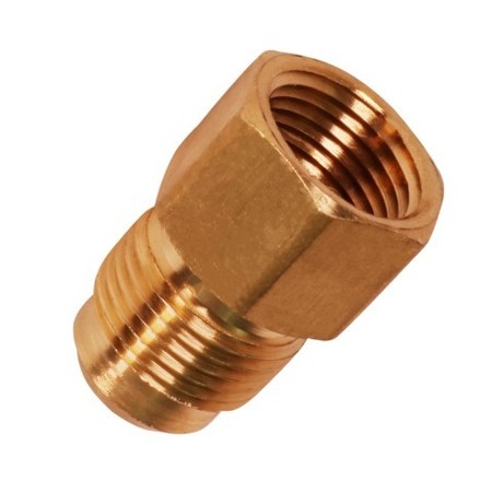 EVERFLOW 1/4" Flare x 1/8" FIP Reducing Adapter Pipe Fitting; Brass F46R-1418